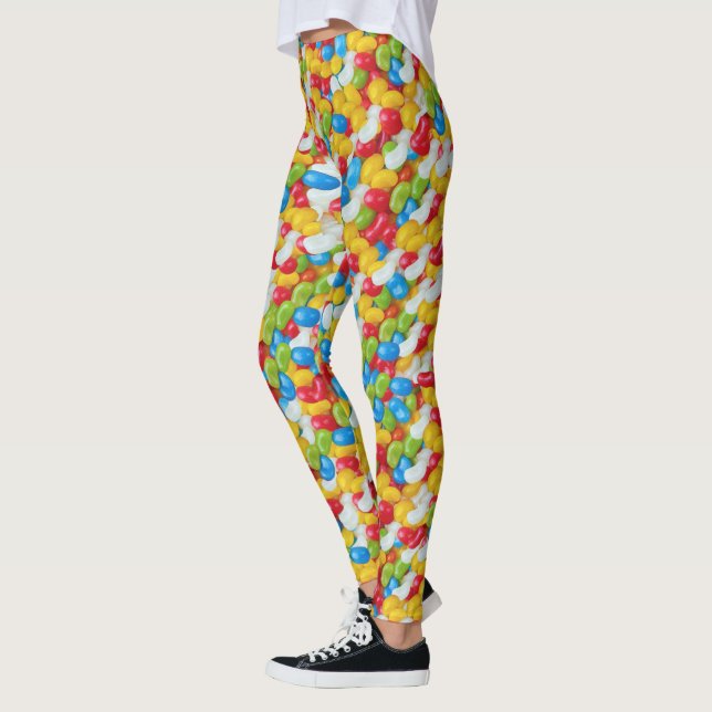 Farbenfrohe Candy Beans Delikatessen, Leggings (Links)