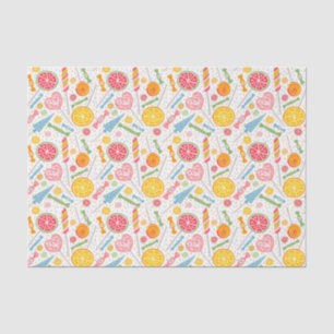Farbenfrohe Candy Explosion Lollipop Orange Rosa Seidenpapier
