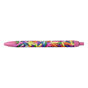 Farbenfrohe Candy Sprinkles Schwarzer Tinte Pen Kugelschreiber