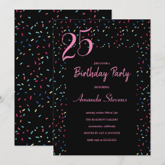 Farbenfrohe Candy Tropfen Muster Geburtstag Einladung