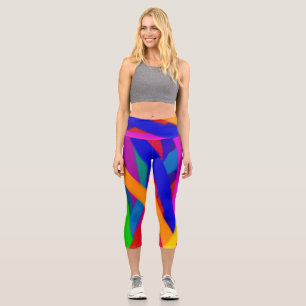 Farbenfrohe Capri Yoga Pants Leggings