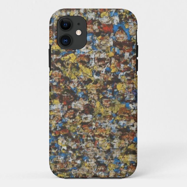 Farbenfrohe Cartoon Crowdys Mobile Case (Rückseite)