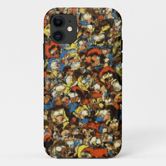 Farbenfrohe Cartoon Crowdys Mobile Case (Rückseite)