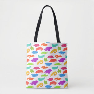 Farbenfrohe Cartoon-Farbstreiche Tasche