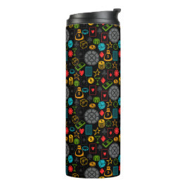 Farbenfrohe Casino Icons Thermosbecher