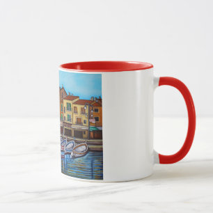 Farbenfrohe Cassis 11 oz Ringer Tasse