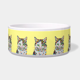 Farbenfrohe Cat Art Bowl Napf