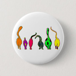 Farbenfrohe Cat Hintern Button