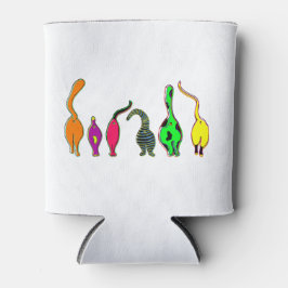 Farbenfrohe Cat Hintern Dosenkühler