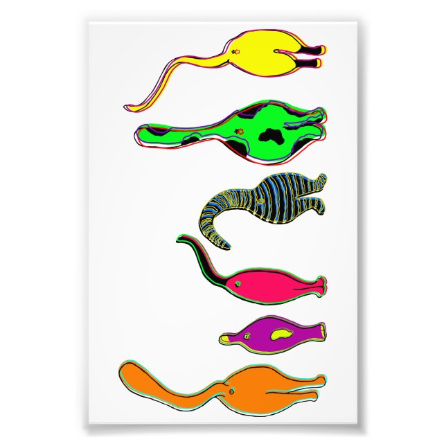 Farbenfrohe Cat Hintern Fotodruck (Vorne)