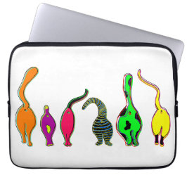Farbenfrohe Cat Hintern Laptopschutzhülle