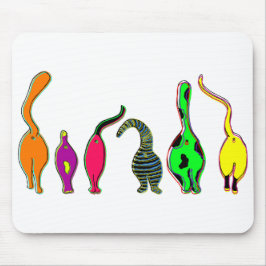 Farbenfrohe Cat Hintern Mousepad