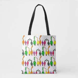 Farbenfrohe Cat Hintern Muster Tasche