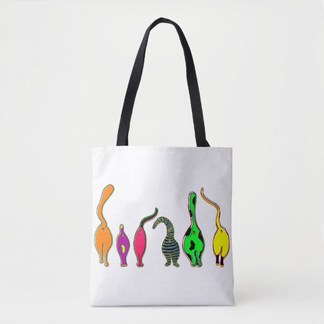 Farbenfrohe Cat Hintern Tasche (Vorderseite)
