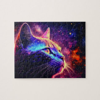Farbenfrohe Cat Jigsaw Puzzle