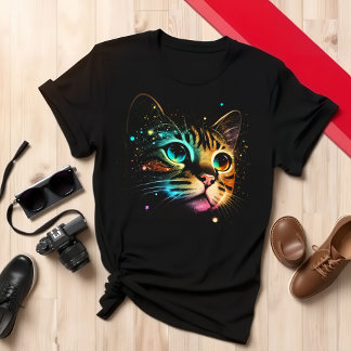 Farbenfrohe Cat Lover Einzigartiges Niedliches Cat T-Shirt