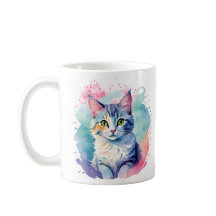Farbenfrohe Cat-Tasse