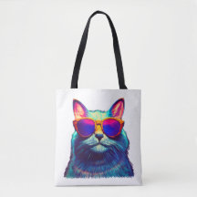Farbenfrohe Cat Wearing-Sonnenbrille