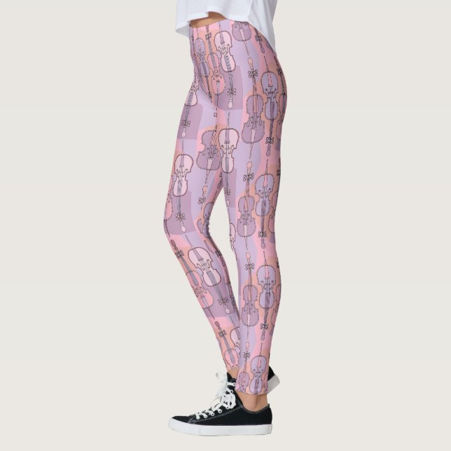 Farbenfrohe Cello Muster Leggings (Links)