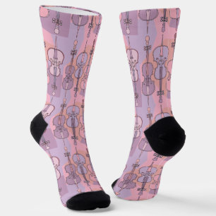 Farbenfrohe Cello Muster Socken