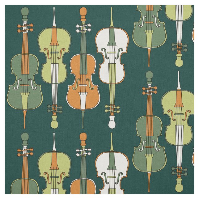 Farbenfrohe Cello Muster Stoff (Muster)