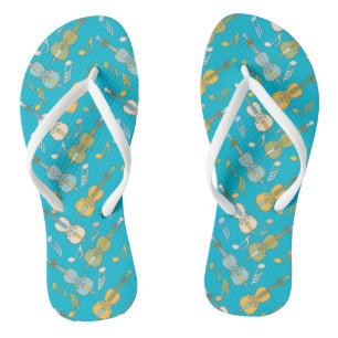 Farbenfrohe Cellos Pattern Flip Flops