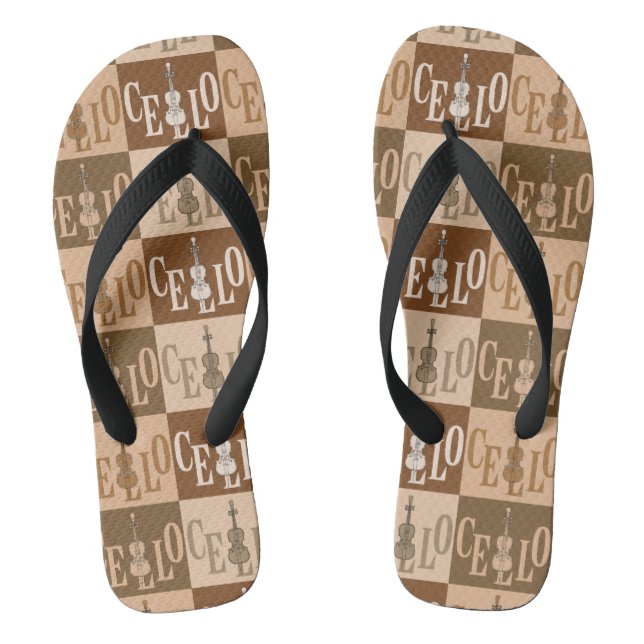 Farbenfrohe Cellos Pattern Flip Flops (Fußbett)