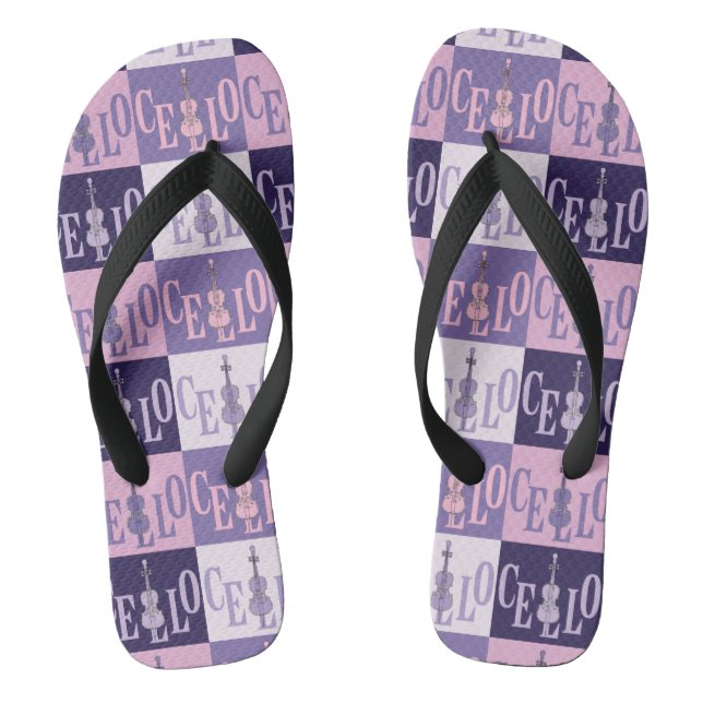 Farbenfrohe Cellos Pattern Flip Flops (Fußbett)