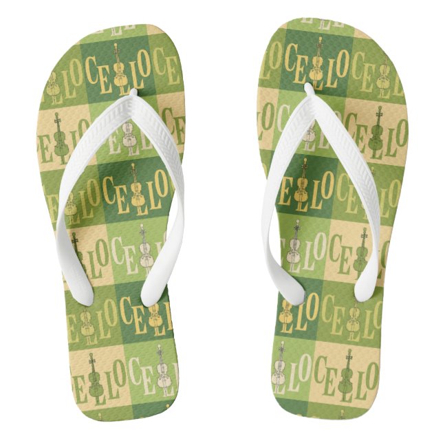 Farbenfrohe Cellos Pattern Flip Flops (Fußbett)