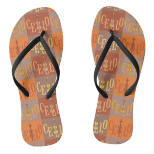 Farbenfrohe Cellos Pattern Flip Flops