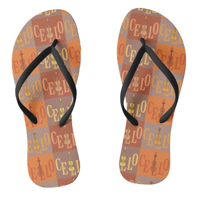Farbenfrohe Cellos Pattern Flip Flops (Fußbett)