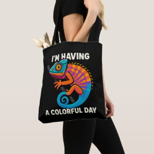 Farbenfrohe Chameleon Lizard Life Rainbow Reptil Tasche