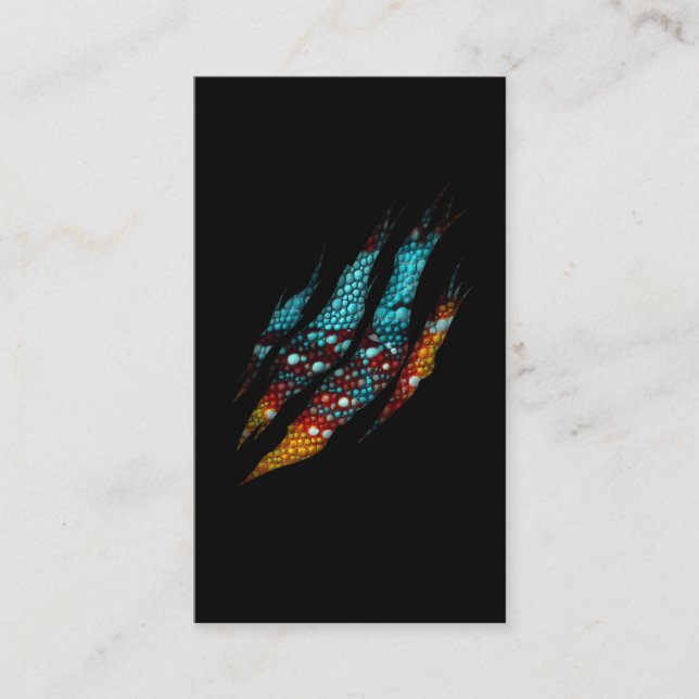 Farbenfrohe Chameleon Skin Visitenkarte (Vorderseite)