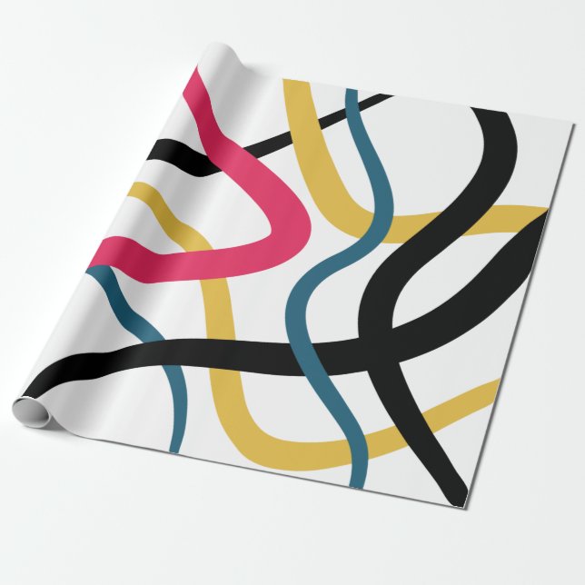Farbenfrohe, chaotische, kühn lebendige moderne gr geschenkpapier (Ungerollt)
