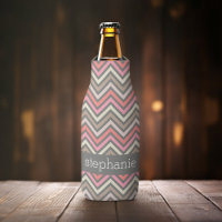 Farbenfrohe Chevrons Pink Coral Gray Individuelle