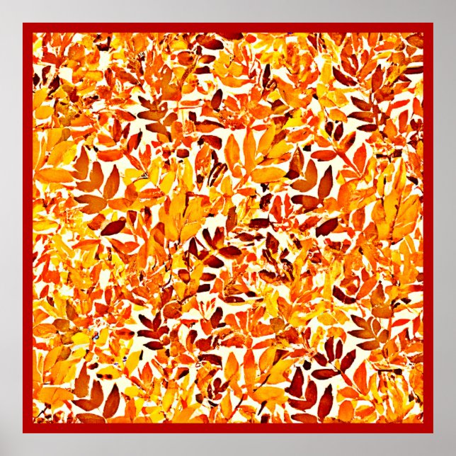 Farbenfrohe Chic Chroma Canopy Stilvolle Foliage Poster (Vorne)