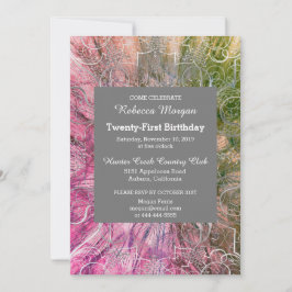 Farbenfrohe Chic Glitzy Einladung zum Geburtstag