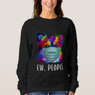 farbenfrohe Chihuahua neue Menschen Hund mit Gesic Sweatshirt