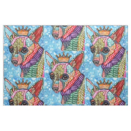 Farbenfrohe Chihuahua Pop Kunstwerk Stoff