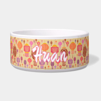 Farbenfrohe chinesische Laternen Napf