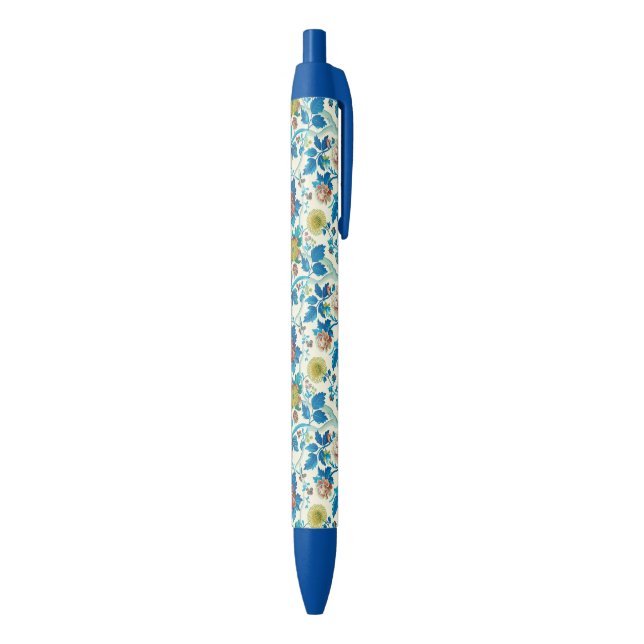 Farbenfrohe Chinoiserie Traditionelles, florales M Kugelschreiber (Unterseite (Vertikal))