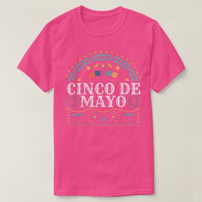 Farbenfrohe Cinco De Mayo Festivals Design 5. Mai  T-Shirt (Design vorne)