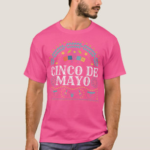 Farbenfrohe Cinco De Mayo Festivals Design 5. Mai T-Shirt