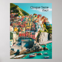 Farbenfrohe Cinque Terre, Italien - individuell an
