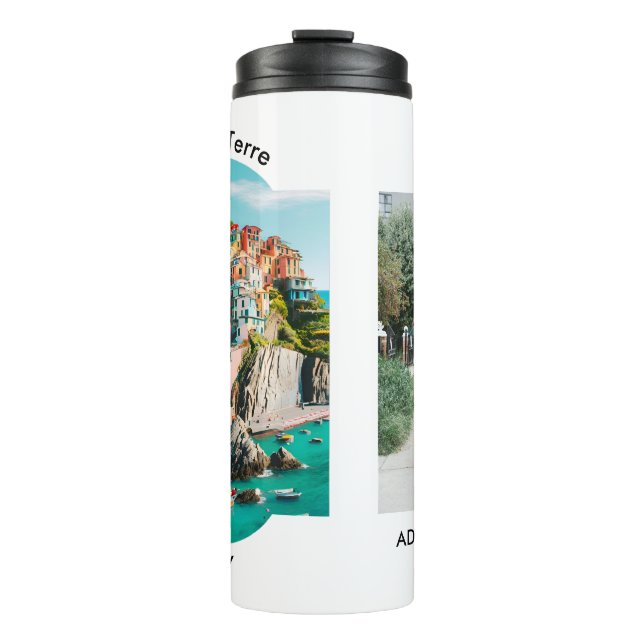 Farbenfrohe Cinque Terre, Italien - individuell an Thermosbecher (Vorderseite)