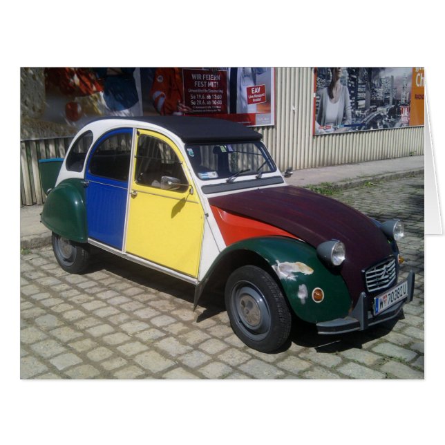 Farbenfrohe Citroen 2 CV (Vorderseite (Horizontal))
