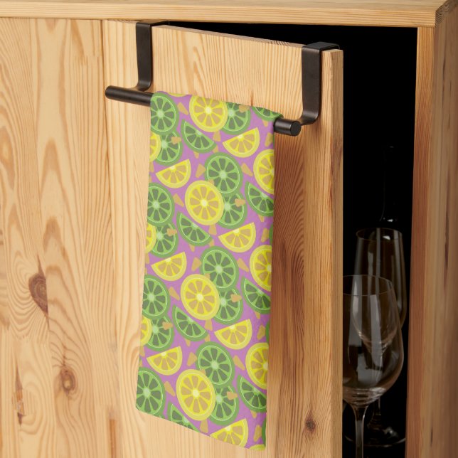Farbenfrohe Citrus Print Summer Kitchen Handtücher (Drittel gefaltet)