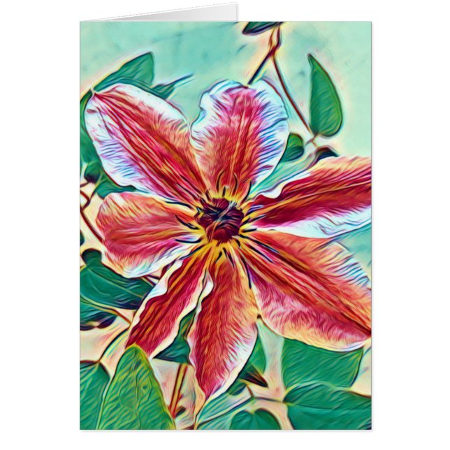 Farbenfrohe Clematien Art (Vorne)