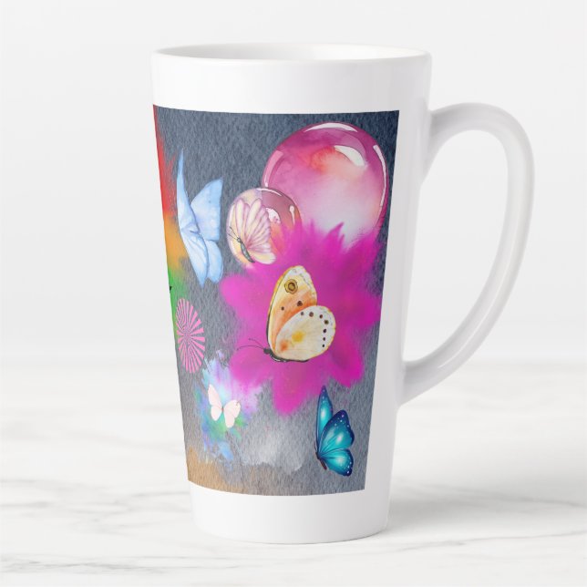 Farbenfrohe Clowattstunde Milchtasse (Rechts)