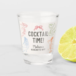 Farbenfrohe Cocktail Party Retro Bachelorette Favo Schnapsglas